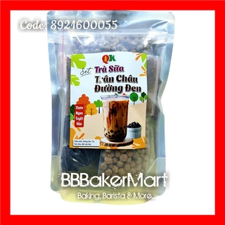 Set combo nguyên liệu Trà sữa TRÂN CHÂU ĐƯỜNG ĐEN QK