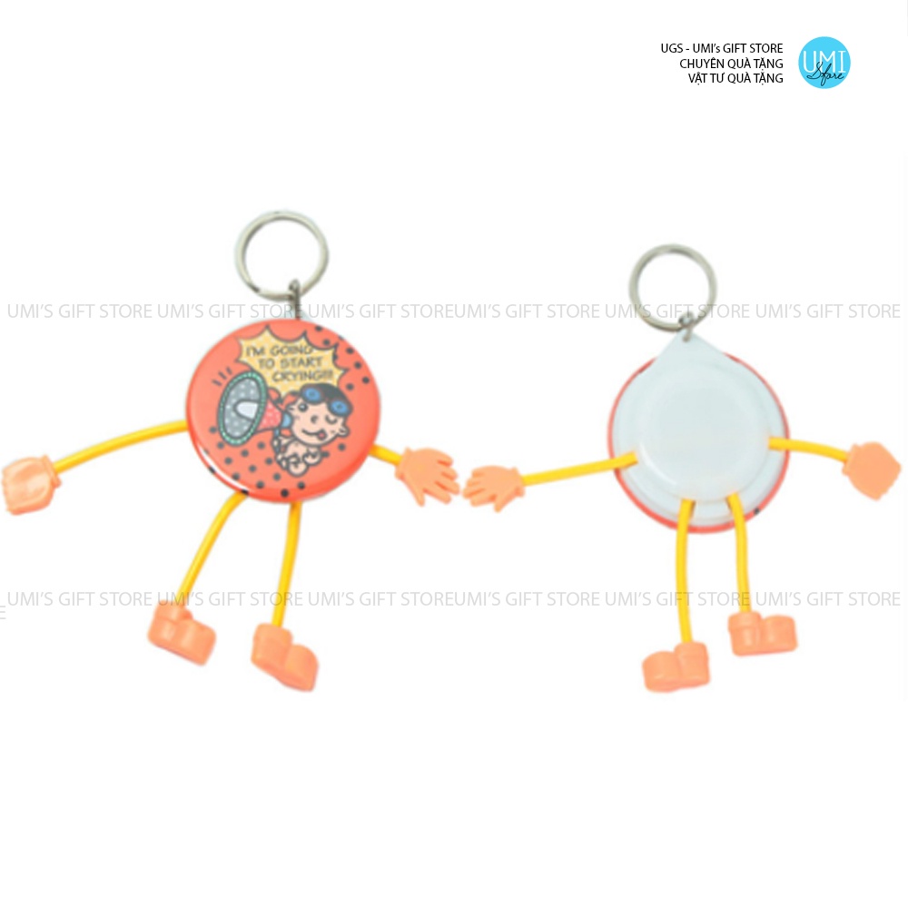 10 Phôi móc khóc Chibi ngộ nghĩnh, có tay chân, size 5.8cm. đóng bằng máy đóng huy hiệu.