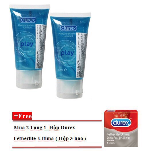 Combo 02 hộp gel bôi trơn durex play 50ml tặng ngay 1 hộp Bao Cao Su durex 03 chiếc