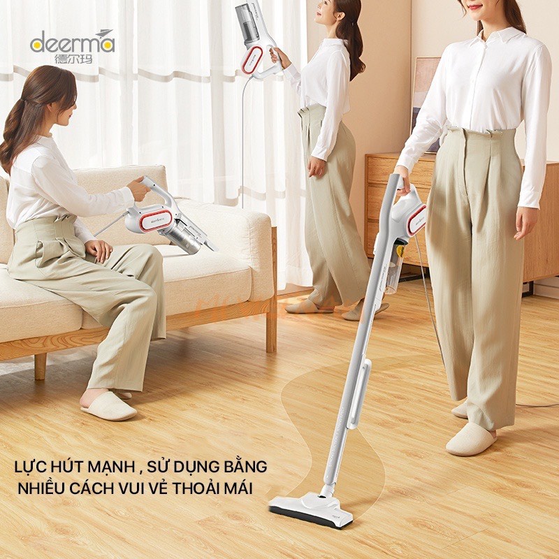Máy hút bụi gia dụng cầm tay DX700 3 đầu hút, sức hút mạnh 15kpa, không góc chết, nhỏ gọn, nhẹ nhàng