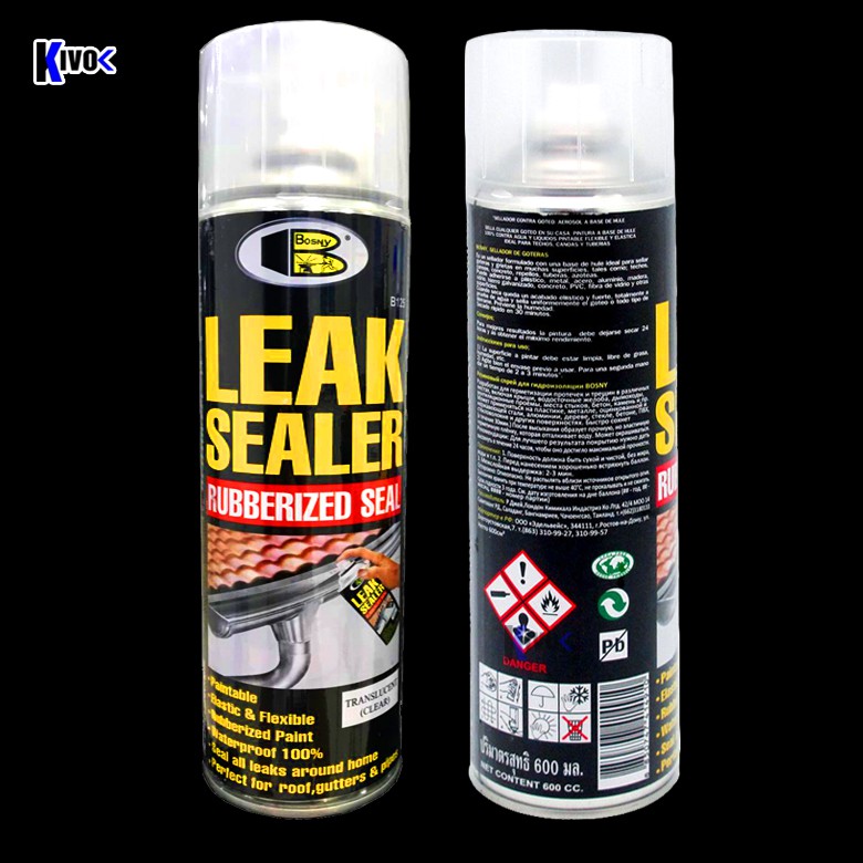 Sơn Xịt Chống Thấm, Dột Đa Năng Leak Sealer Bosny Thái Lan 600ml B125-B127 / Sơn Chống Thấm Tường-Thấm Nươc,...-Kivo