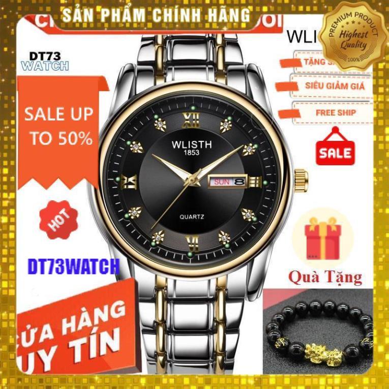 Đồng hồ nam cao cấp dây thép hiệu Wlisth,chống vô nước,chống xước,có dạ quang,bảo hành12 tháng,1 đổi 1