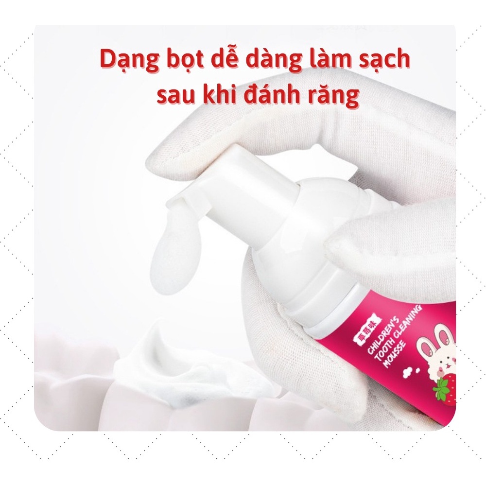 Hương Dâu - Kem đánh răng trẻ em tạo bọt nuốt được 60ml  - Nội địa Trung