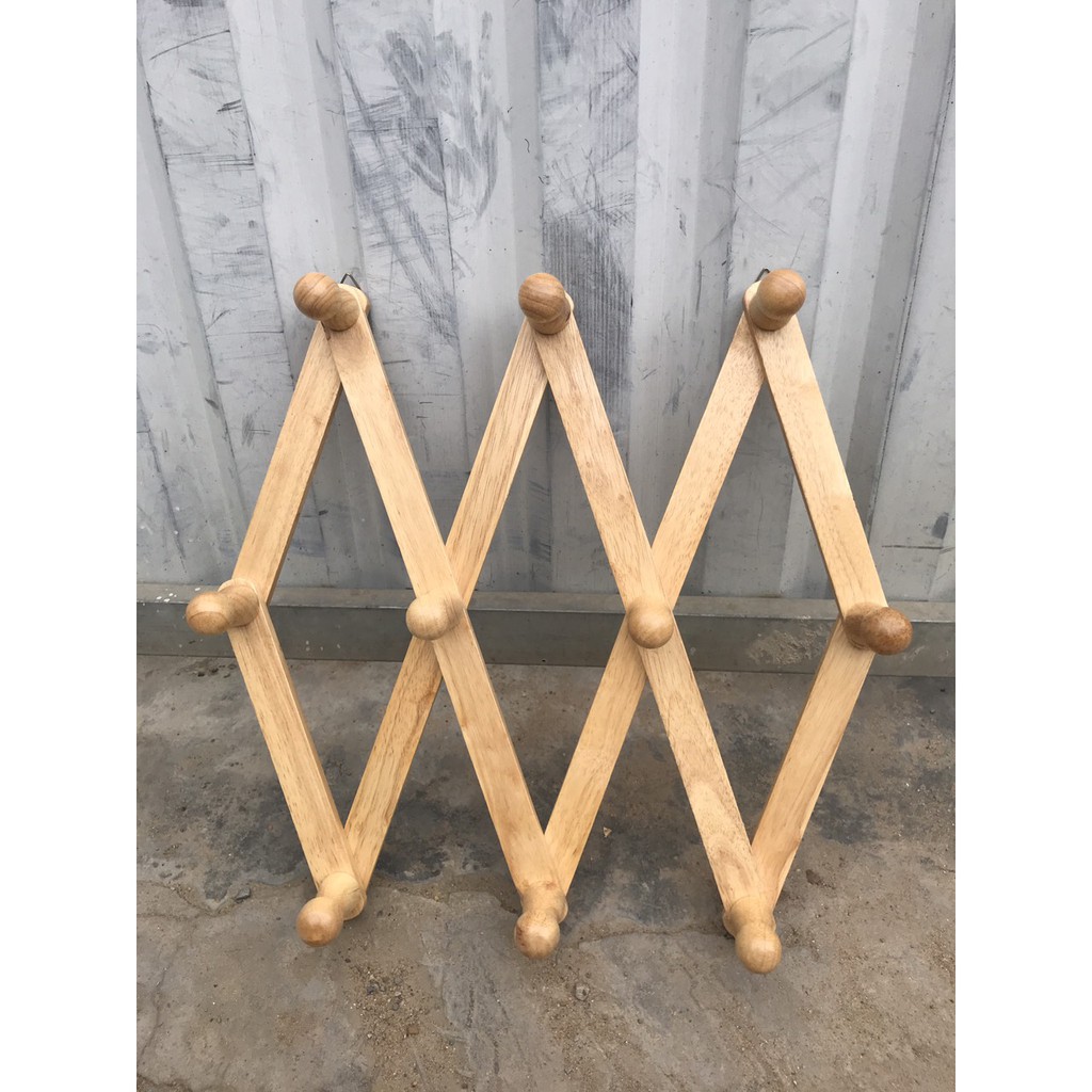 Móc áo gỗ 10 núm loại lớn phi 28