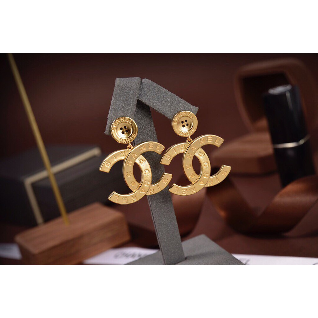 Bông tai mạ bạc 925 hình chữ C thời trang nữ