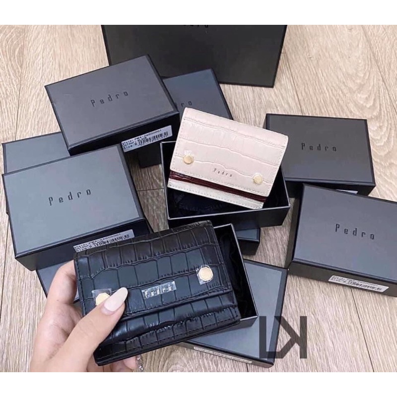 Ví mini pe đờ rô hàng Xuâttt kèm túi bọc nhung full box - kèm ảnh thật - HANABAG