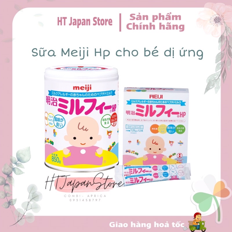 Sữa Meiji Hp cho bé dị ứng lon 850gr nội địa Nhật date mới