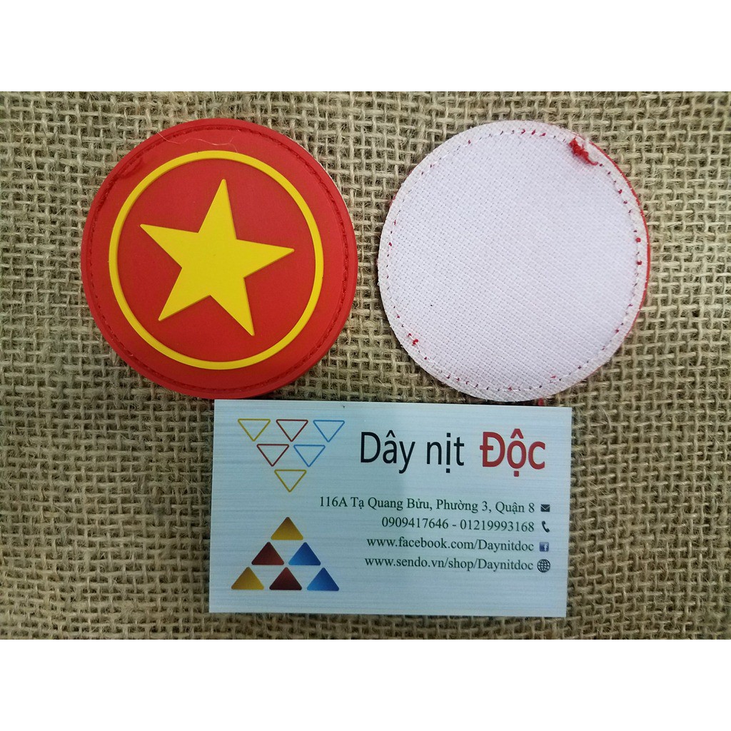 Patch velcro vải thêu cờ Việt Nam dán trang trí logo dán xé balo 511 rush, áo phông balo nón có mặt bông hoặc may vào