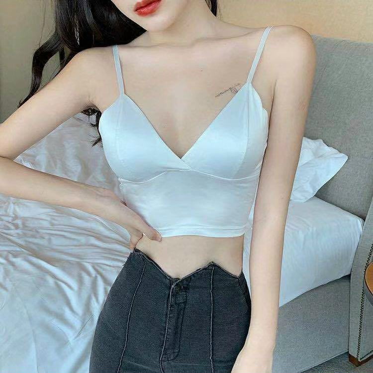Áo Bra Satin phi bóng Bo Lưng co giãn, Áo bralette hai dây gợi cảm AB03 [95's House]