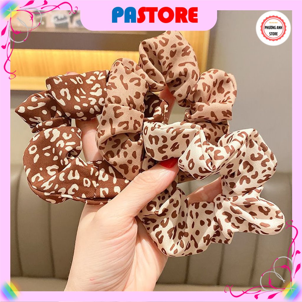 Cột Tóc Vải Scrunchies Vintage Hàn Quốc Dễ Thương Dành Cho Nữ PASTORE