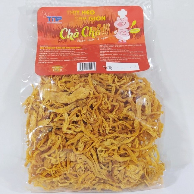 HEO QUA KIỂM DỊCH, Thịt Heo Sấy Giòn Chà Chà Thảo Nguyên Phát TNP GÓI 150g Mua 1 tặng 1 bánh tráng dẻo sốt me, Khô Heo