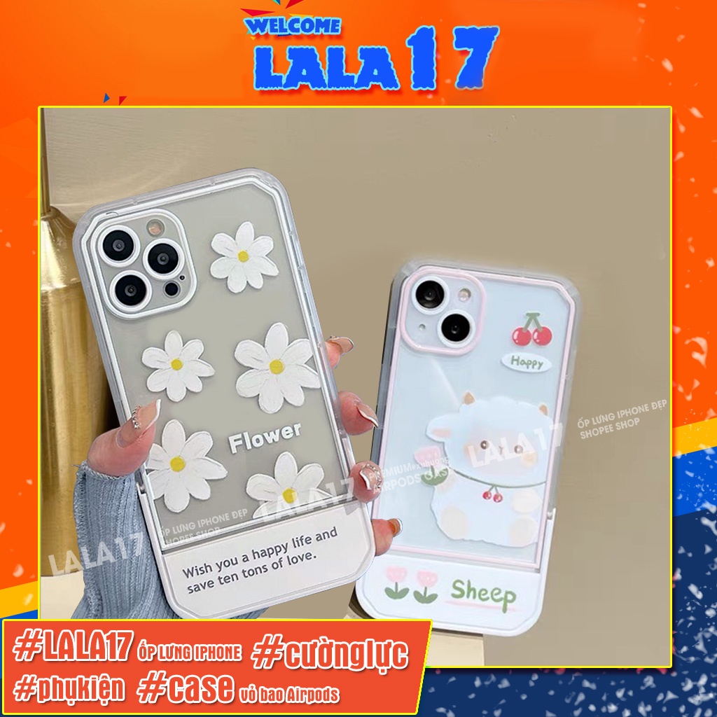 Ốp lưng iphone chống lưng đẹp cừu hoa cúc x xsmax 11 12 13 pro max 7 8 Plus