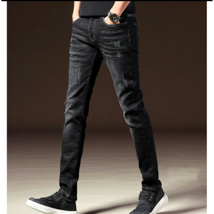 Quần jeans nam cào nhẹ co giãn ống suông hàng VNXK | BigBuy360 - bigbuy360.vn
