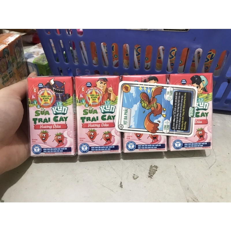 Lốc 4 Hộp Sữa Kun Trái Cây 110ml đủ vị