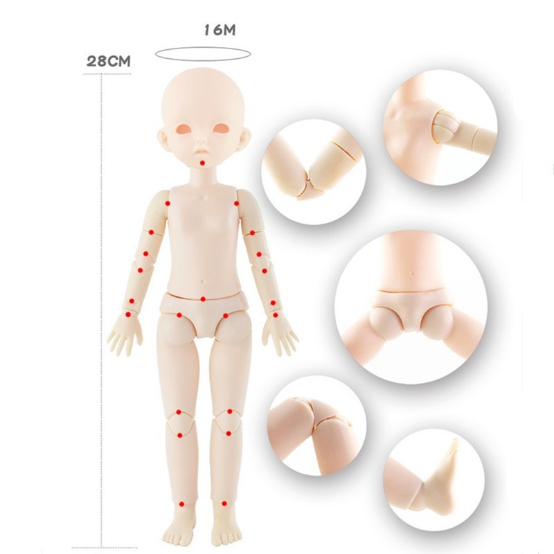 Búp Bê Em Bé Bjd 28cm 1 / 6 Có Khớp Cử Động Được 22 Kiểu Da Thường DIY Không Trang Điểm Làm Quà Tặng Cho Bé Gái