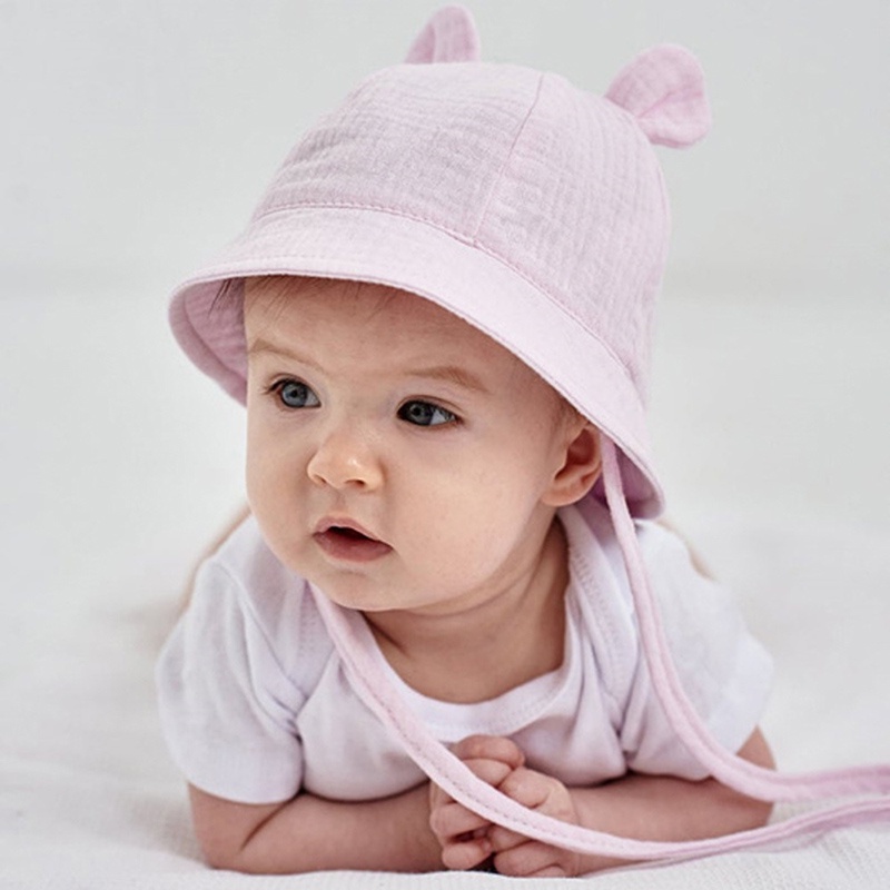 Nón Tai Bèo Chất Liệu Cotton Mềm Mại Thời Trang Xuân Hè Cho Bé Trai Và Gái Sơ Sinh