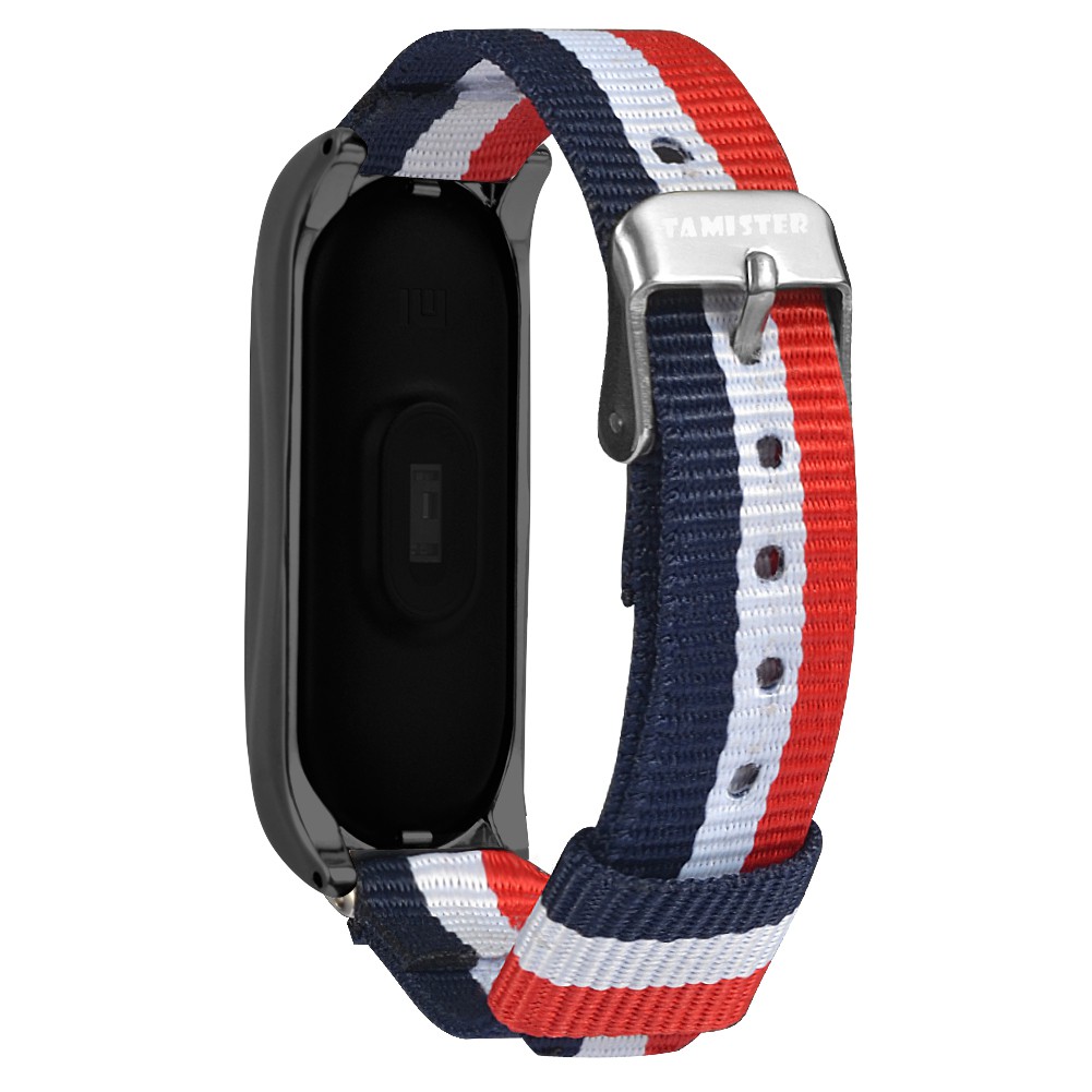 Dây Đeo Tay Bằng Vải Canvas Kẻ Sọc Thoáng Khí Thay Thế Cho Xiaomi Mi band 7 / 6 / 5 NFC Xiaomi Mi band 4 3
