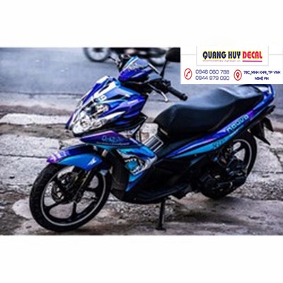 Tem Trùm Novo 5 Xanh Tím Cá Mập,Team Decal Novo5 Shark