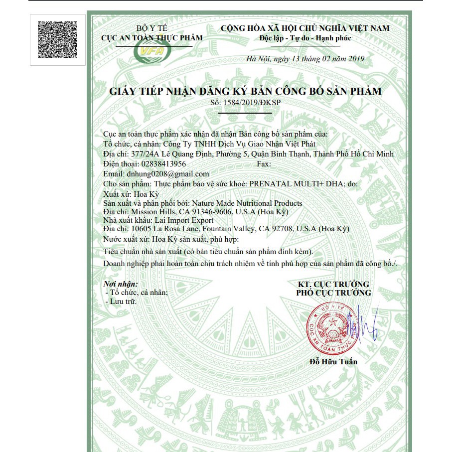 Vitamin bà bầu có Prenalta Multi + DHA NATURE MADE, 150 viên