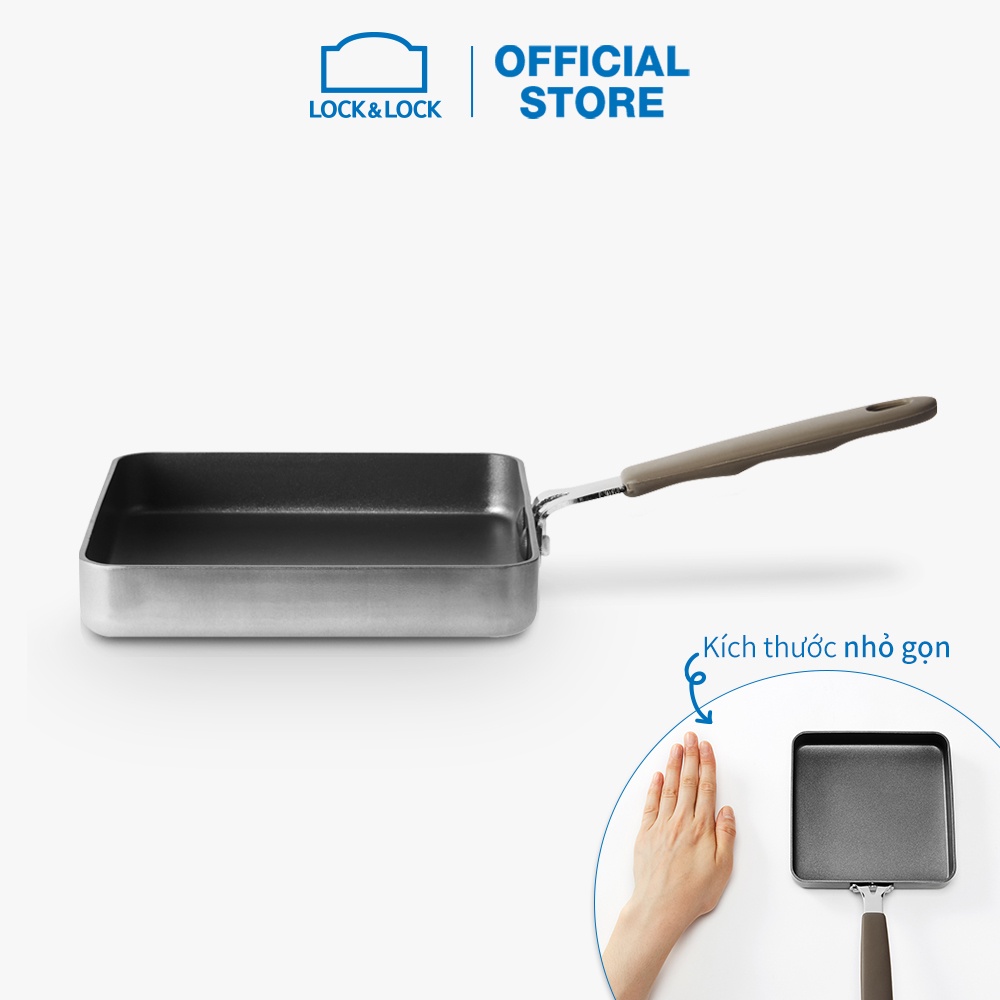 Chảo vuông Lock&amp;Lock Handycook 14cm - Màu xám LHD1146