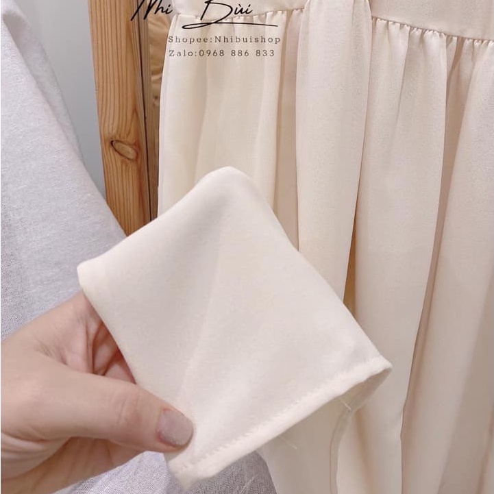 Váy suông nữ LOZADO đầm hai dây nữ thiết kế kiểu dáng babydoll chất đũi lụa mềm mát cao cấp -  V100