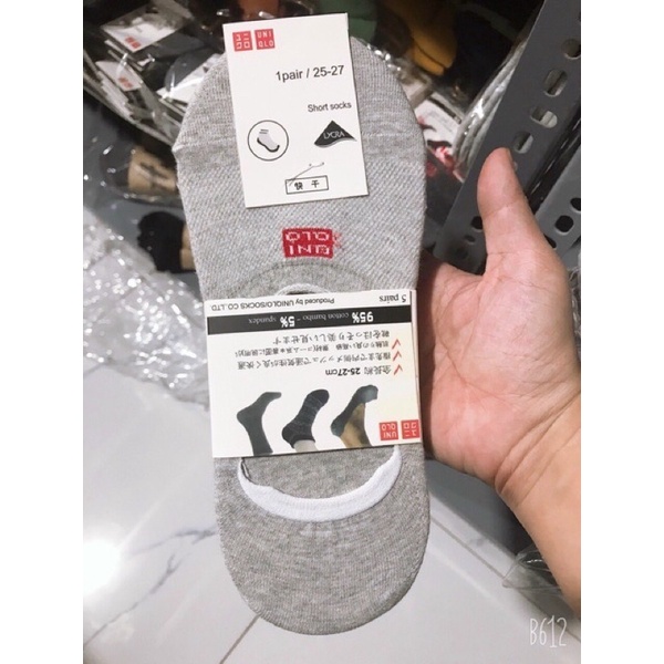 10 đôi Tất lười ngắn nam nữ UNIQLO chất cotton thấm hút co giãn tốt kháng khuẩn chống hôi chân