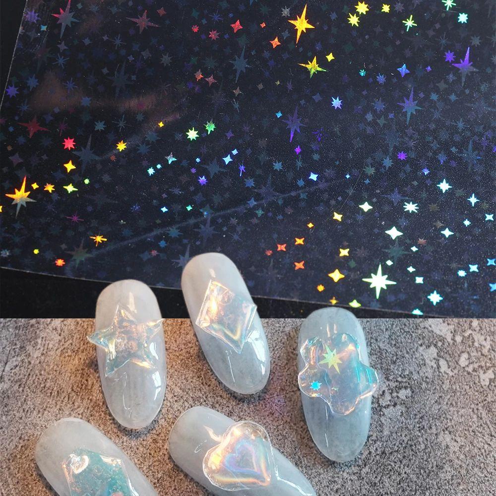 LILYES Giấy Foil Hologram Dán Móng Nghệ Thuật