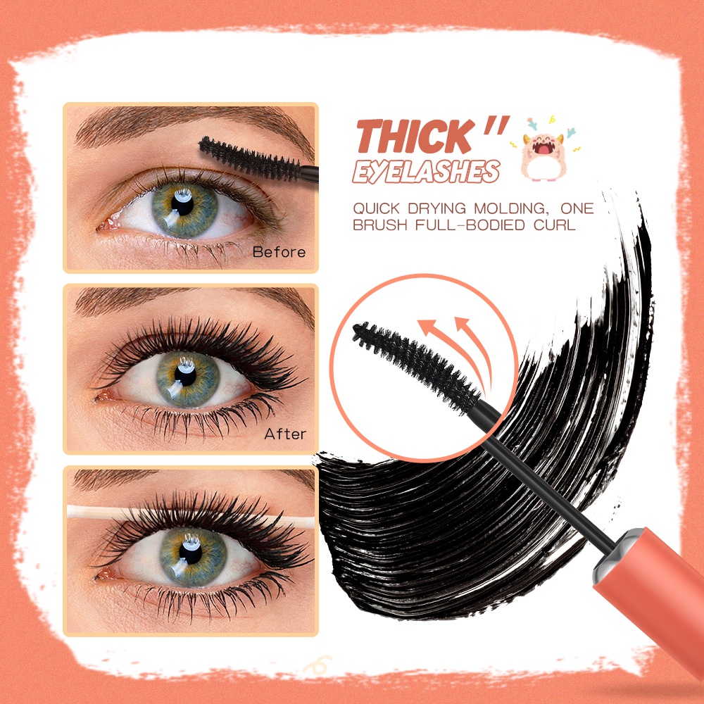 Mascara BANXEER dày và tự nhiên dễ dàng tẩy trang không thấm nước lâu trôi 21g