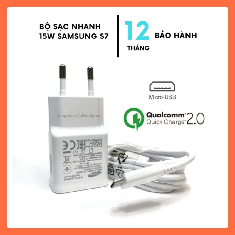 Bộ Sạc Nhanh Samsung Micro Usb Note 4 S6 S7 Note 5 S7 Edge Chính Hãng