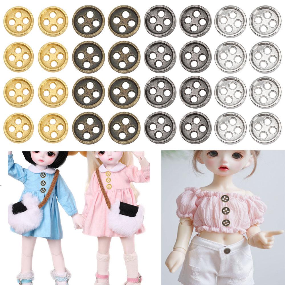 Set 50 Nút Kim Loại Mini Làm Nút Búp Bê Diy