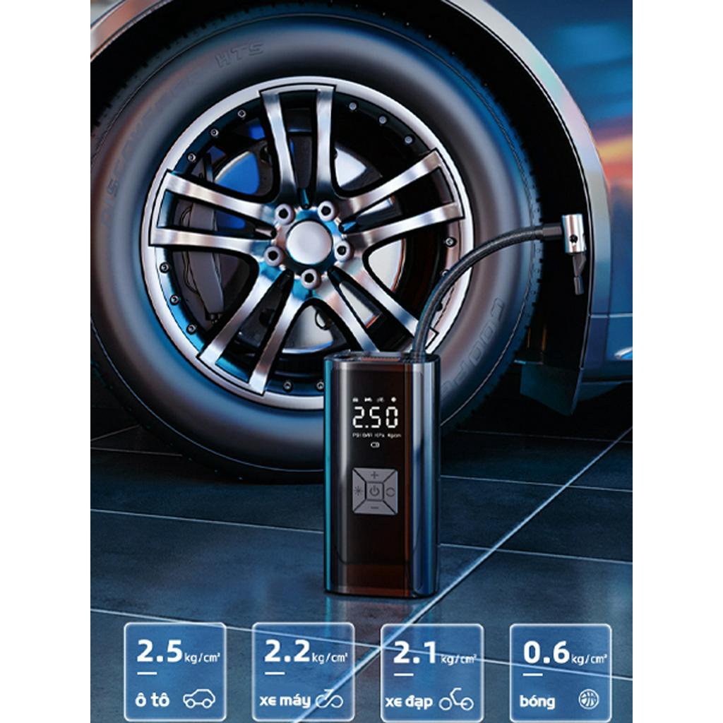 Bơm xe ô tô,xe máy, xe đạp LANITA LT01 công suất 120W kích thước