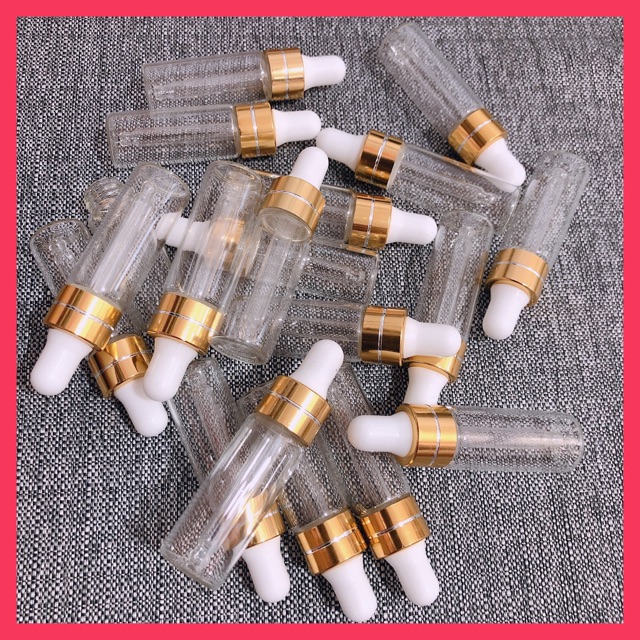 ⚡GIÁ SỐC⚡️ CHAI CHIẾT SERUM -  CHIẾT TINH DẦU 5ML- 10ML THỦY TINH BÓP GIỌT- CHAI LỌ CHIẾT MỸ PHẨM 5ml