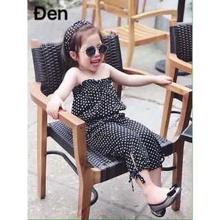 Freeship 99k toàn quốc_,Set đồ bé gái chấm bi lụa.