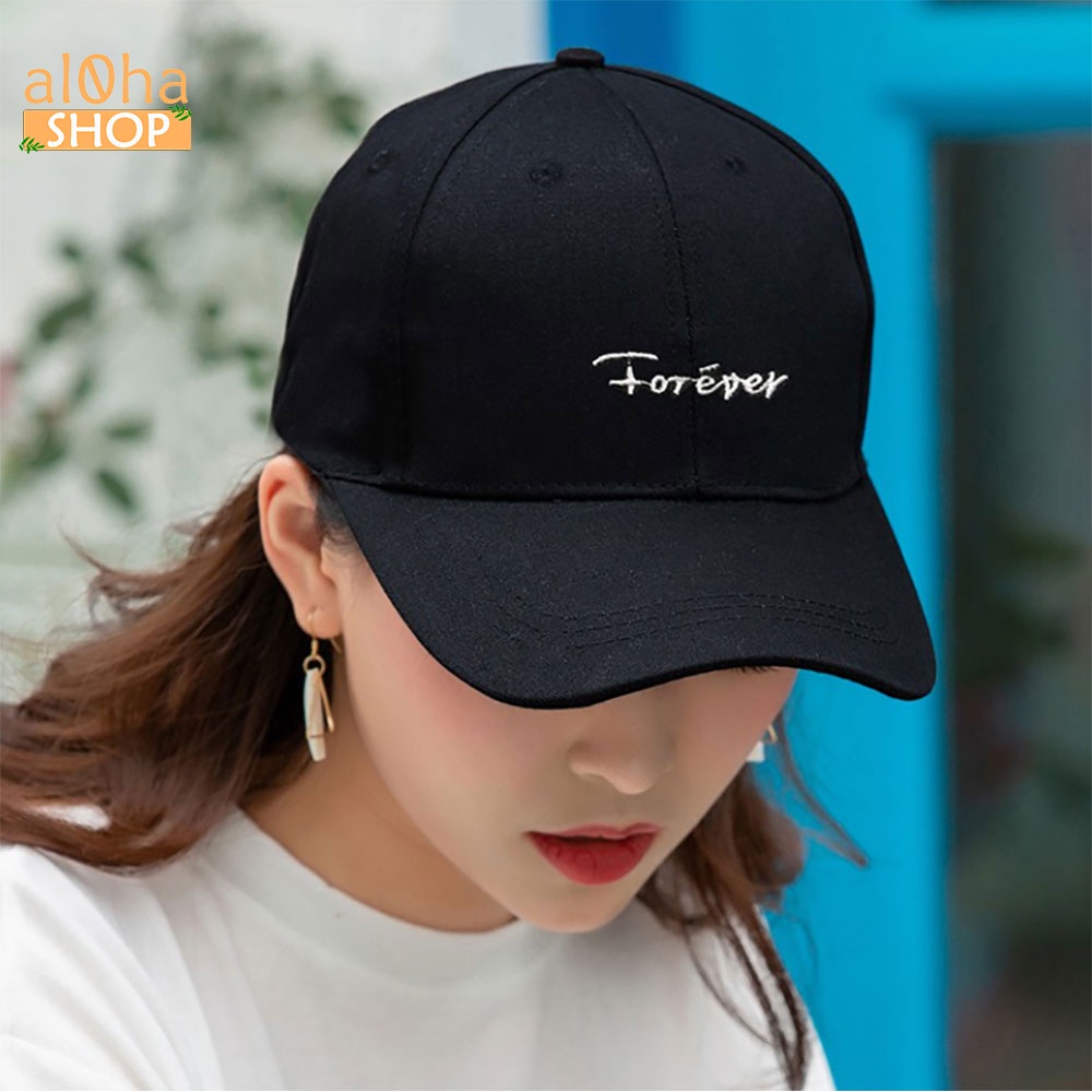Mũ lưỡi trai - nón kết thêu chữ Forever unisex nam nữ chống nắng Ulzzang phong cách - al0ha Shop