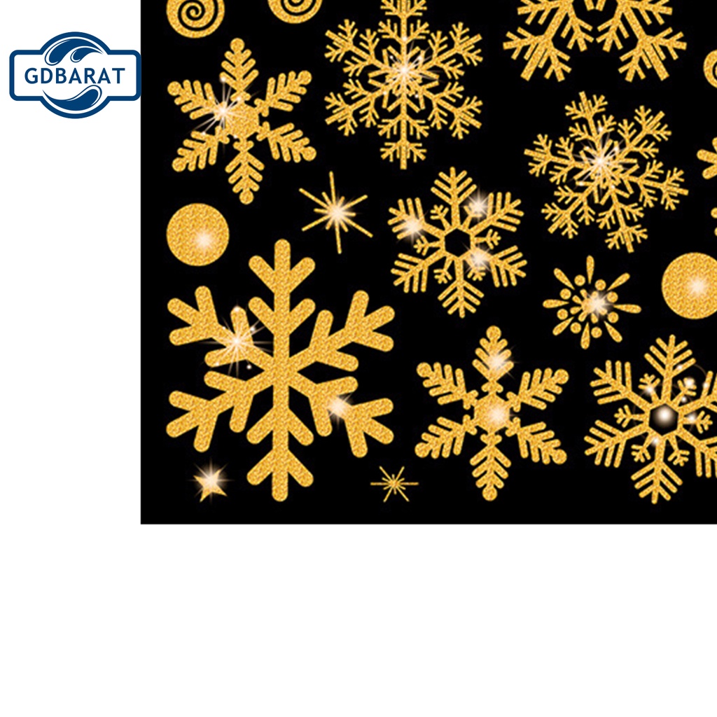 Miếng dán cửa sổ tĩnh điện hình bông tuyết dùng trang trí giáng sinh