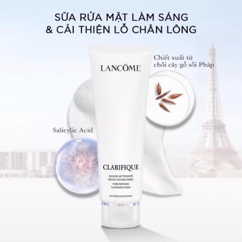 Sữa rửa mặt tạo bọt Lancome Clarifique mini 30ml