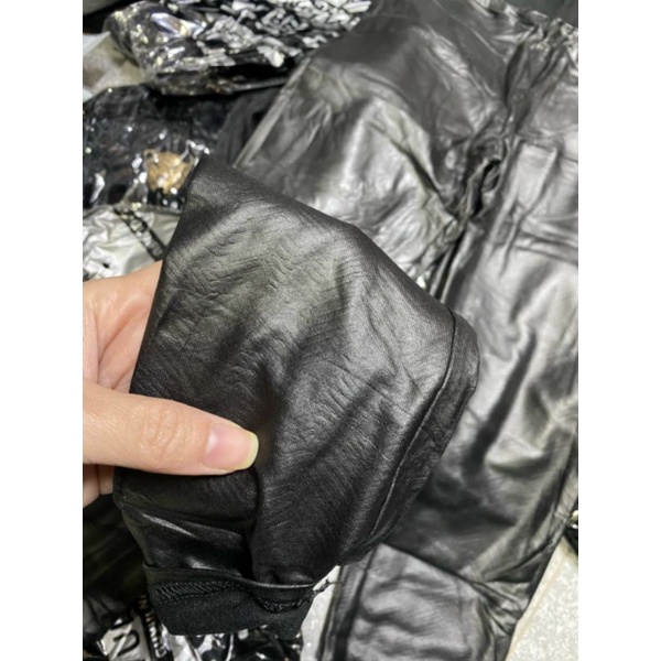 Quần legging da co giãn cạo chun