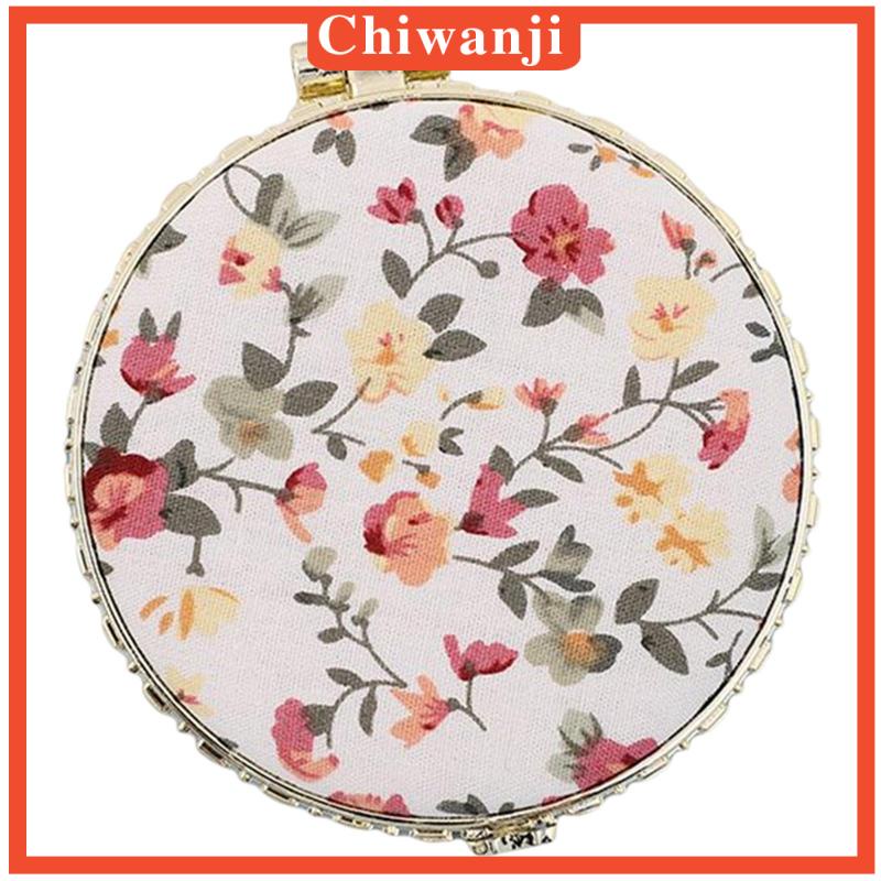 Gương Trang Điểm Gấp Gọn Bỏ Túi In Họa Tiết Hoa Xinh Xắn