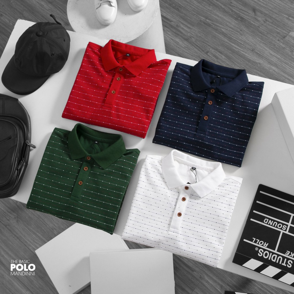 Áo thun polo in họa tiết đơn giản phối tinh tế by mandinni | BigBuy360 - bigbuy360.vn