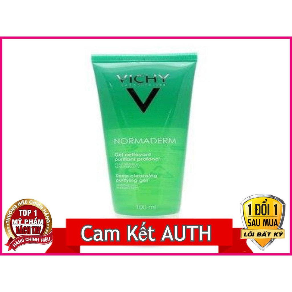 Gel Rửa Mặt Ngăn Ngừa Mụn Vichy Normaderm Deep Cleansing Purifying 100ml. [ AUTH ]