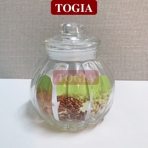 Hộp Thủy Tinh - Lọ Thủy Tinh Bí Ngô Đựng Gia Vị - Cốc Giữ Nhiệt Iced Inox 304 TOGIA