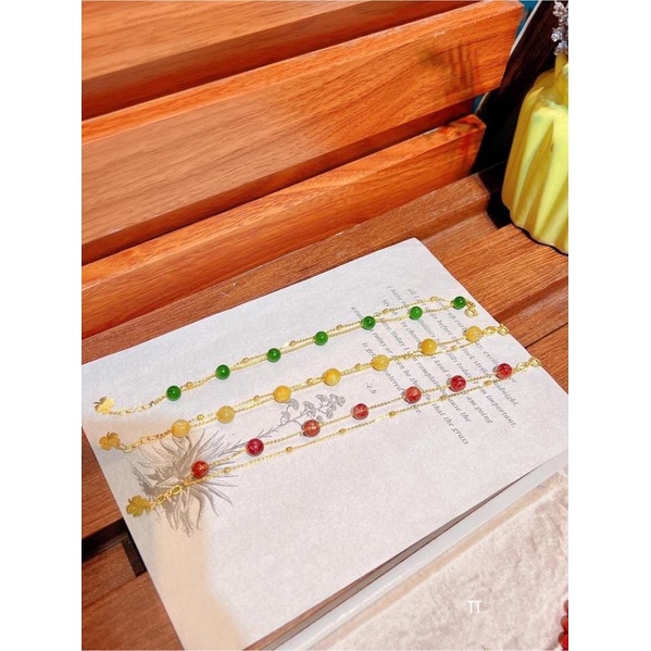 Lắc tay đá đôi nhiều màu