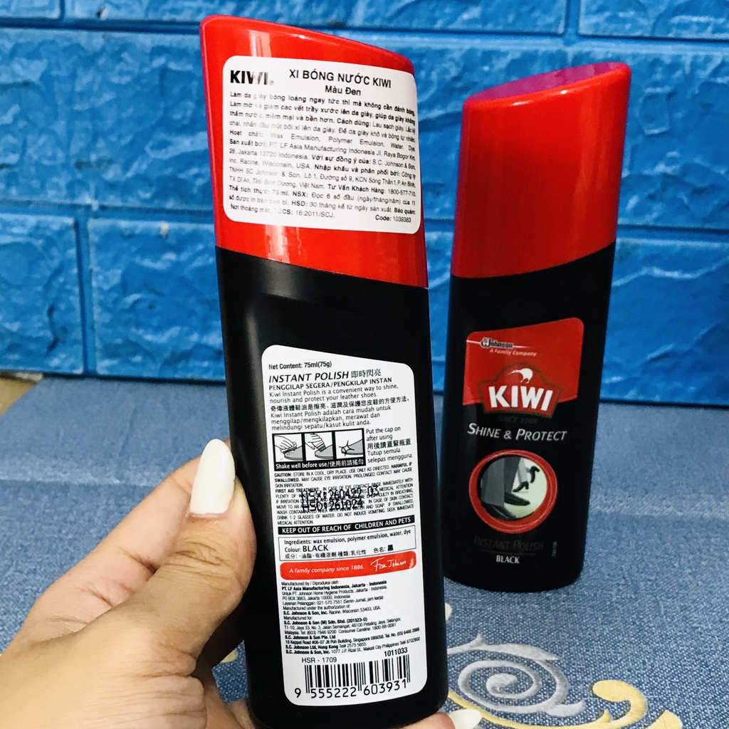 Xi Nước Đánh Giày KIWI Màu Đen/ Nâu 75ml