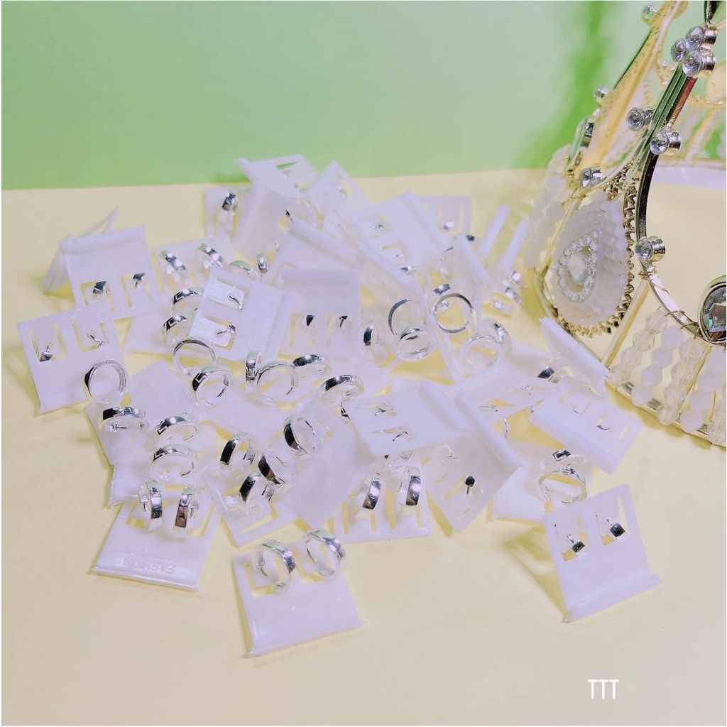 Bông tai nữ - Bông bấm nam ,nữ - bé bạc ta khóa trong đeo không vướng tai