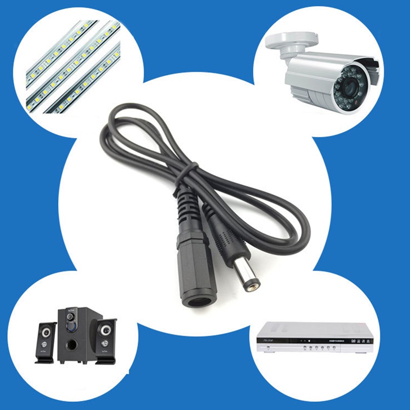 Dây Cáp Mở Rộng Kết Nối Nguồn 1M DC 5.5mm x 2.1mm