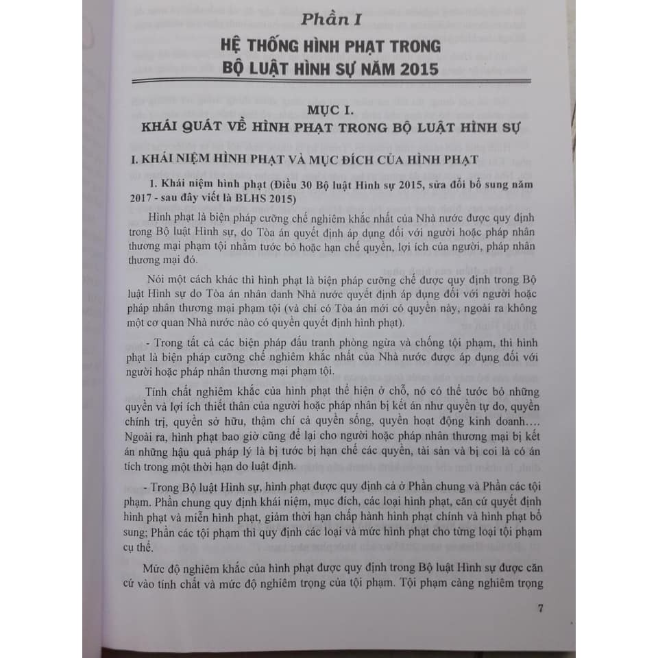 Sách- Tìm hiểu các hình phạt trong bộ luậtt hình sự năm 2015 và phương pháp quyết định hình phạt trong xét xử vụ án hình