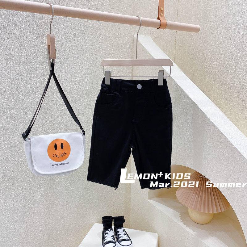 Hàng Mới Về Quần Jean Cotton Mỏng Dáng Rộng 5 Điểm Kiểu Hàn Quốc Thời Trang Mùa Hè Cho Bé