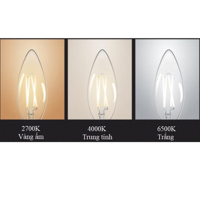Bộ 8 dây đèn thả trang trí bóng led Edison hình quả nhót C35 4w
