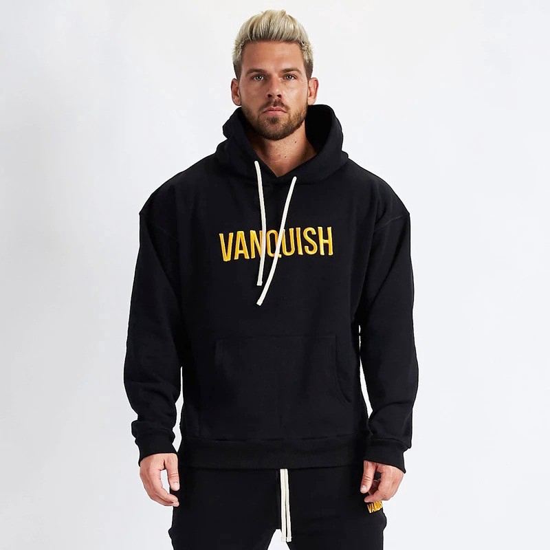 VQ Men's Cotton Sports Leisure Hoodies Outdoor Training Outerwear