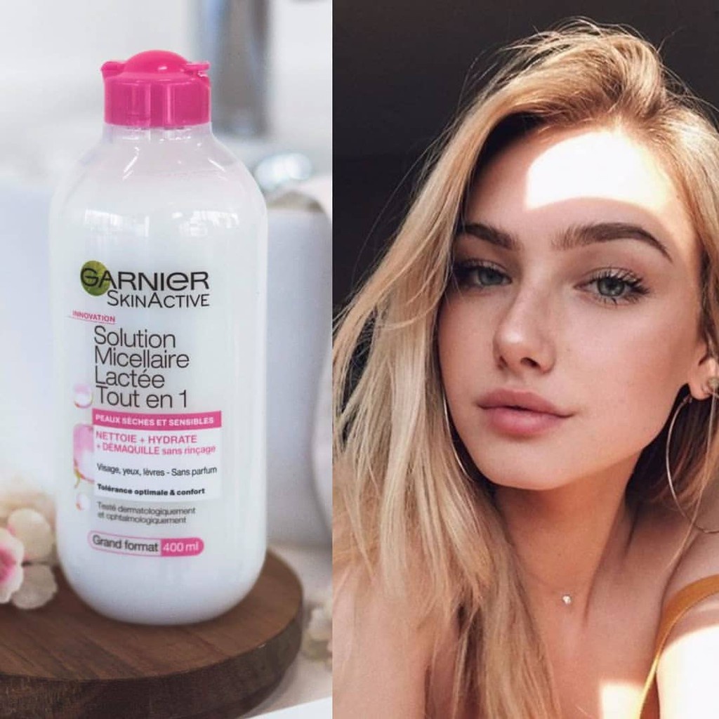 Tẩy trang Garnier dạng sữa 400ml chuẩn Pháp